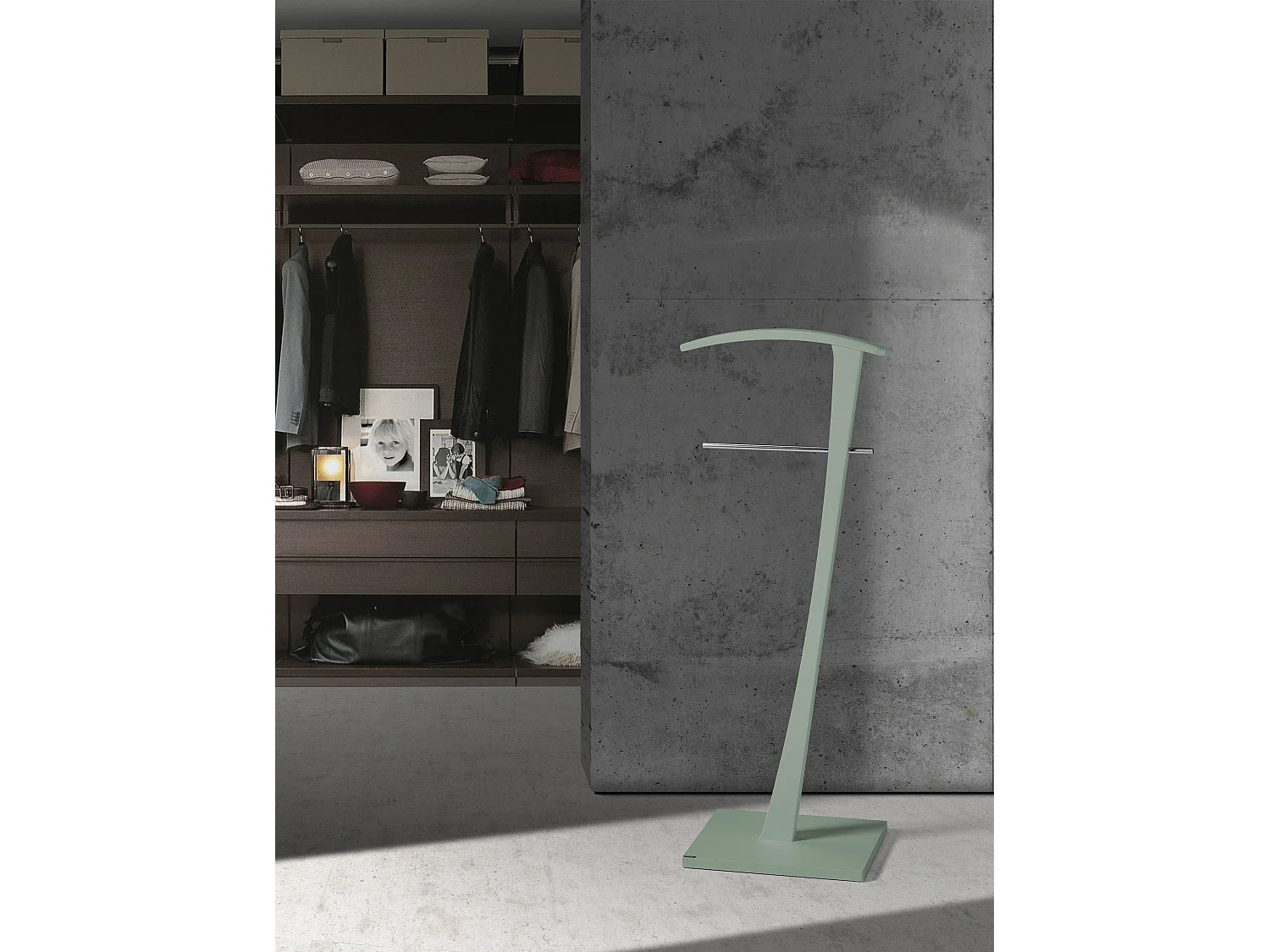 Galán de noche - A115cm x L48cm x F28cm - haya maciza verde - Lindes