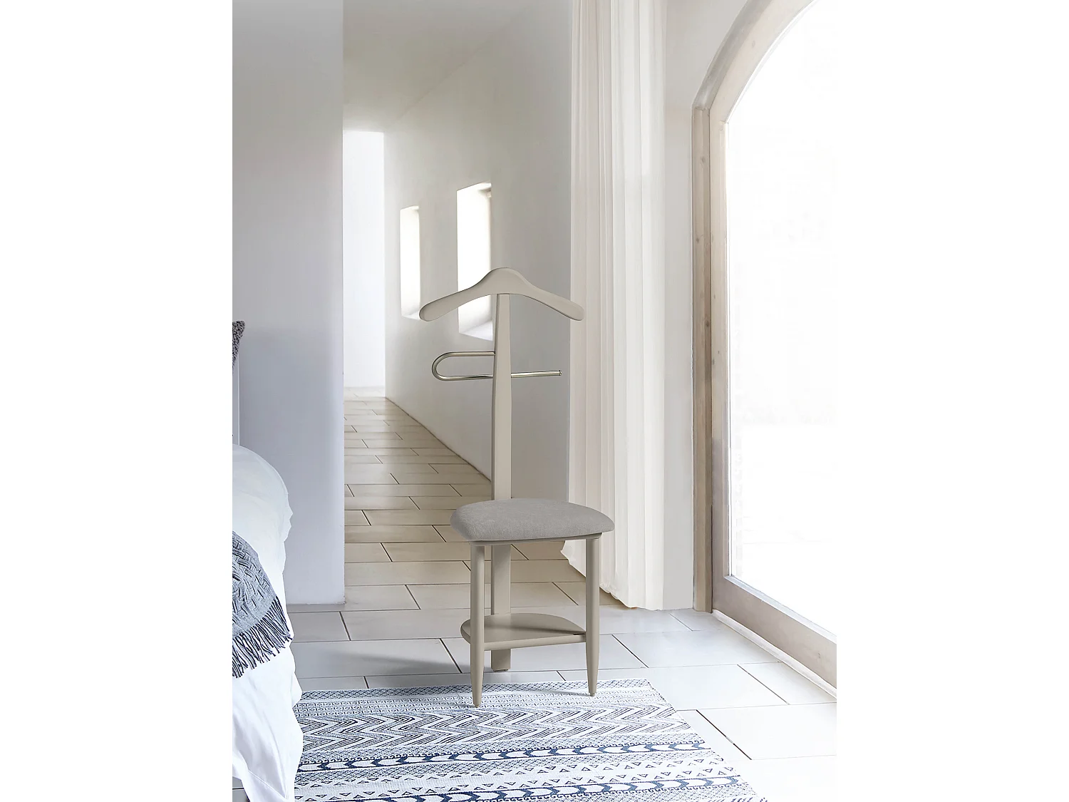 Cabide - A105cm x L45cm x F41cm - faia maciça taupe - Sedie