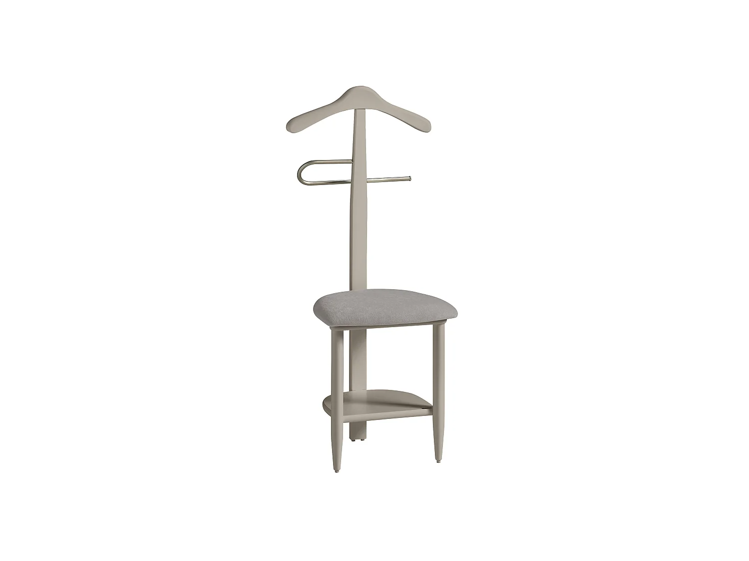 Valet de nuit - H105cm x L45cm x P41cm - hêtre massif taupe - Sedie