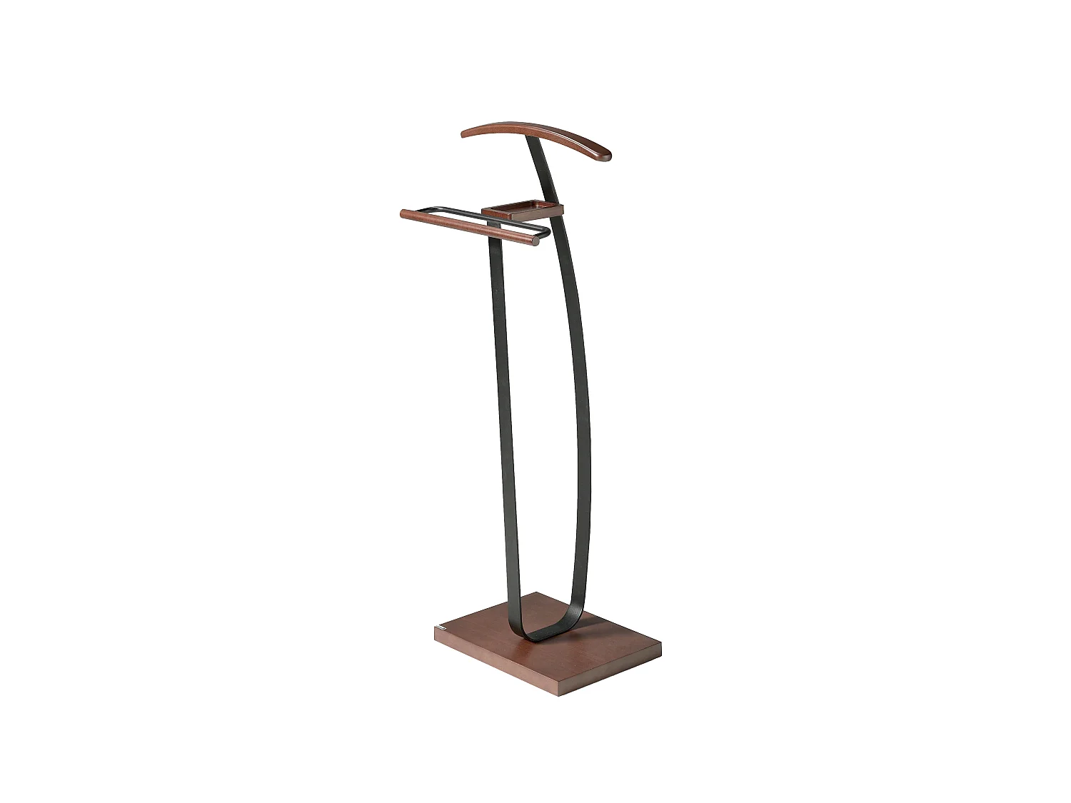 Valet de nuit - H115cm x L48cm x P30cm - hêtre massif noyer/gris graphite - City
