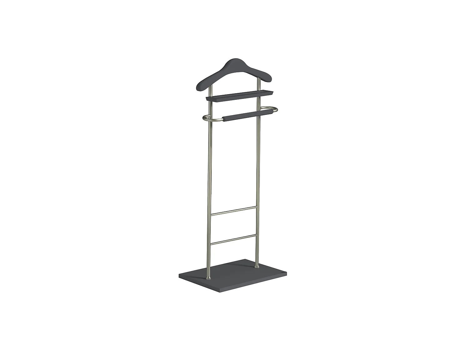 Valet de nuit - H110cm x L45cm x P28cm - hêtre massif gris graphite - Essence