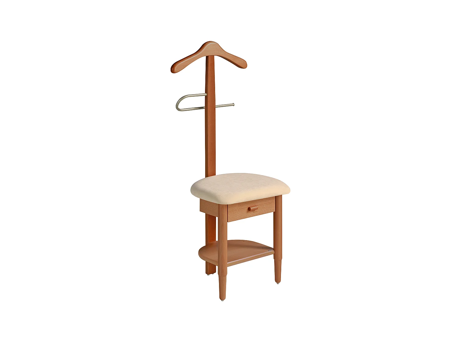 Valet de nuit - H115cm x L45cm x P41cm - hêtre massif cerisier - Stanza