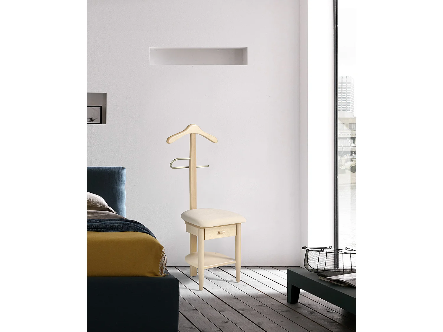 Cabide - A115cm x L45cm x F41cm - faia maciça carvalho - Stanza