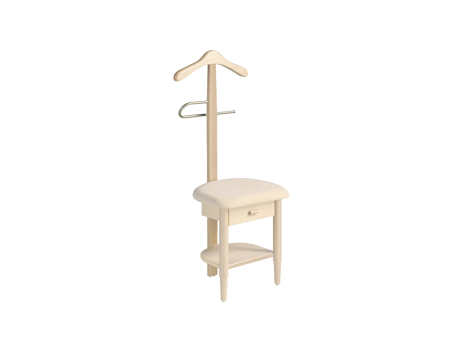 Valet de nuit - H115cm x L45cm x P41cm - hêtre massif chêne clair - Stanza