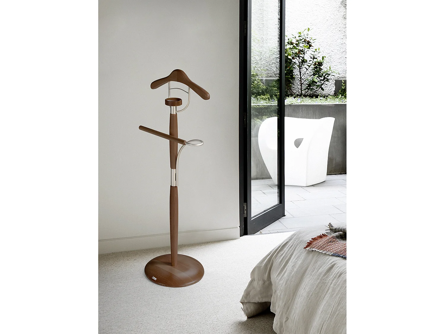 Cabide - A110cm x L45cm x F32cm - faia maciça nogueira - Milano