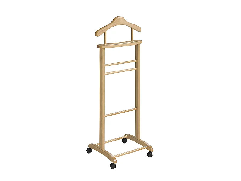 Cabide com rodas - A110cm x L45cm x F34cm - faia maciça natural - Lyon