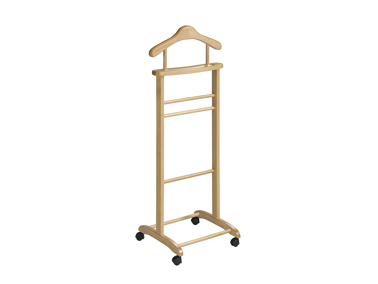 Cabide com rodas - A110cm x L45cm x F34cm - faia maciça natural - Lyon