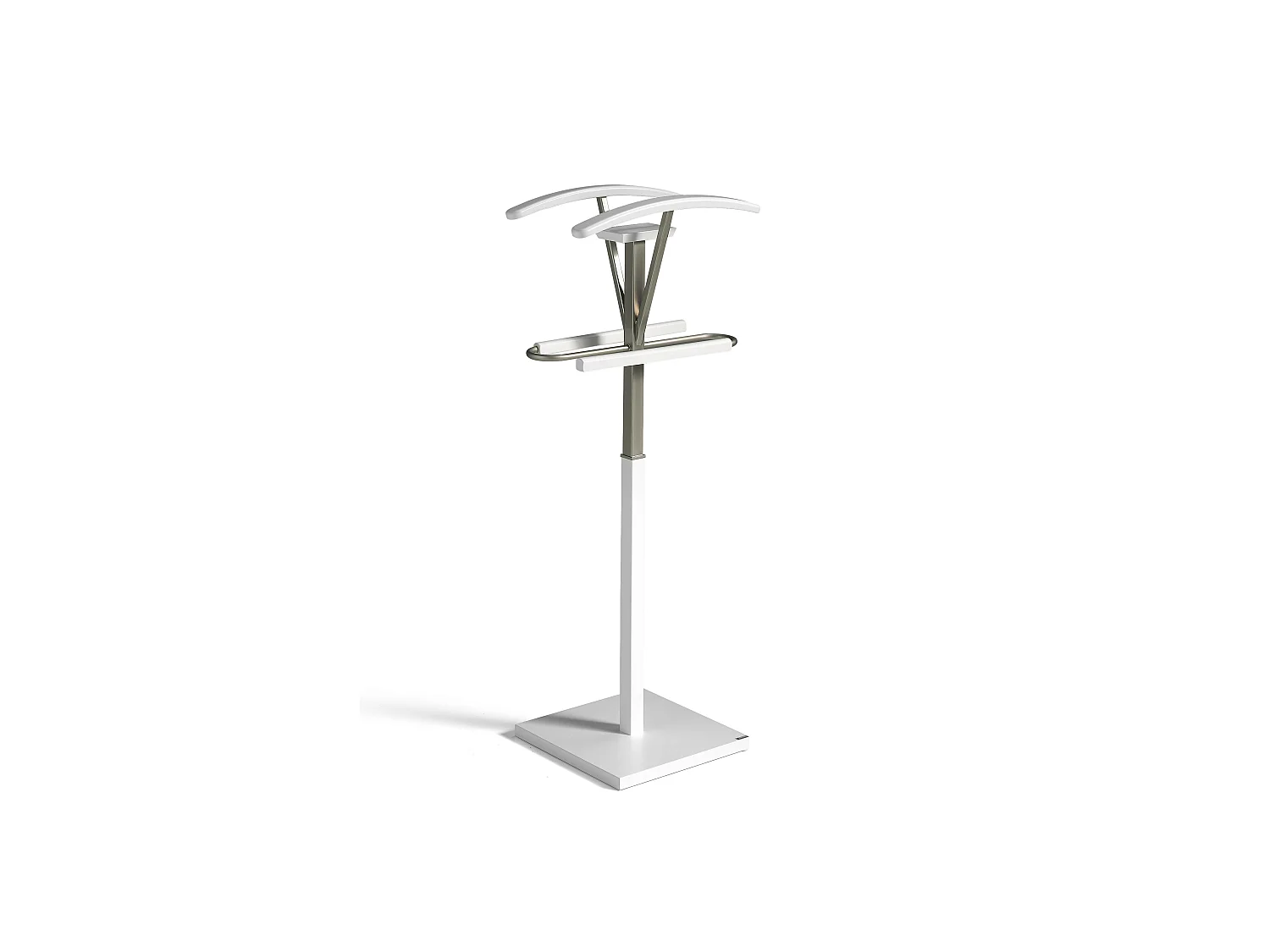 Valet de nuit - H110cm x L47cm x P34cm - hêtre massif blanc - Couple