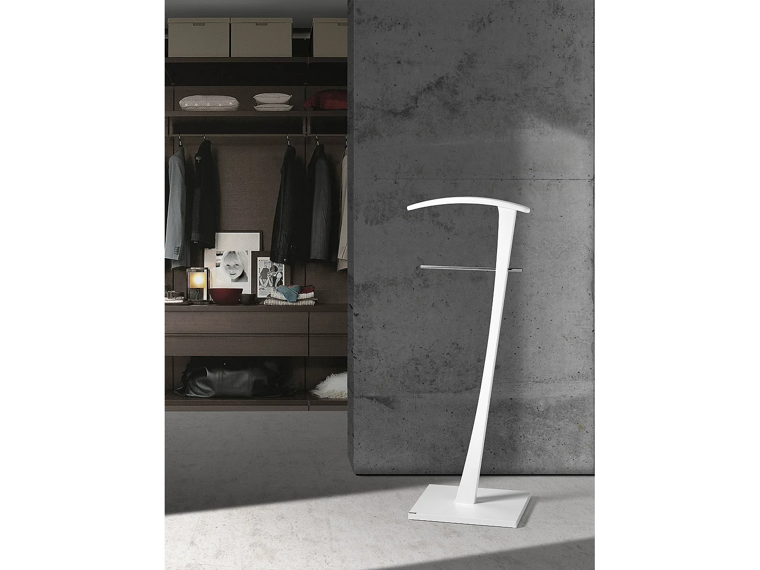 Galán de noche - A115cm x L48cm x F28cm - haya maciza blanco - Lindes