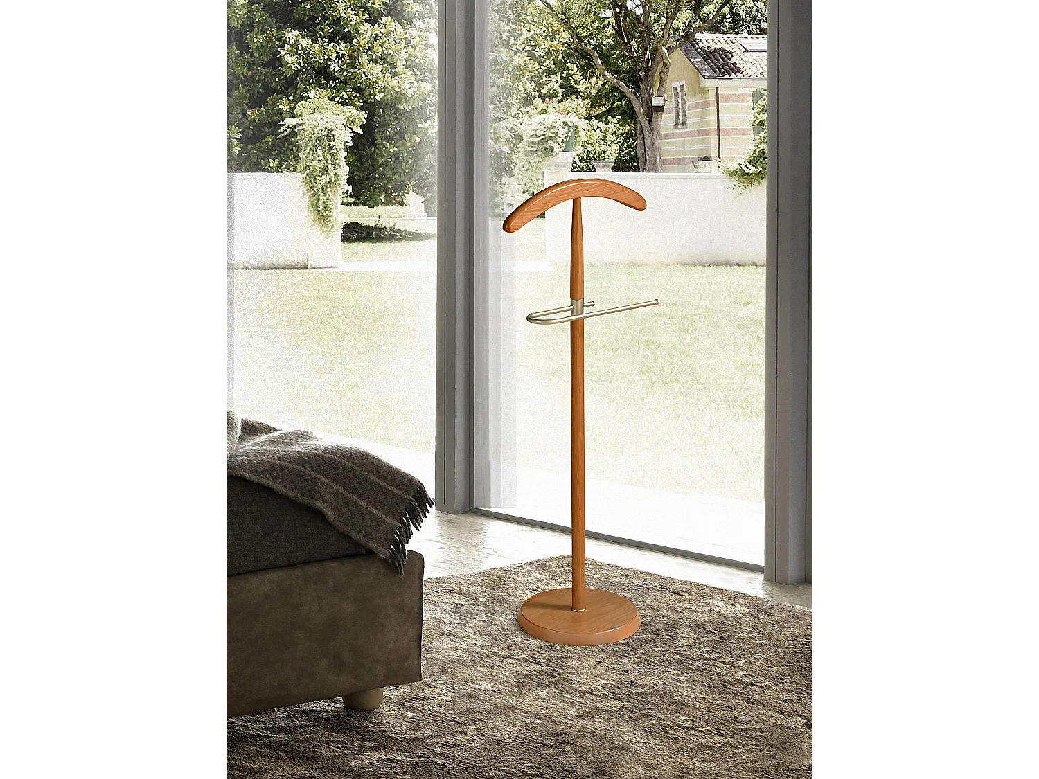 Galán de noche - A111cm x L44cm x F30cm - haya maciza cerezo - Oxford