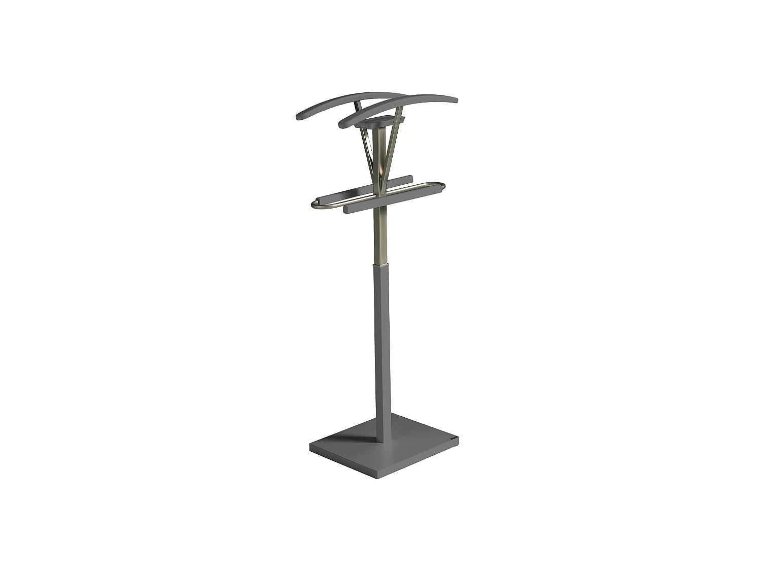 Valet de nuit - H110cm x L47cm x P34cm - hêtre massif gris - Couple