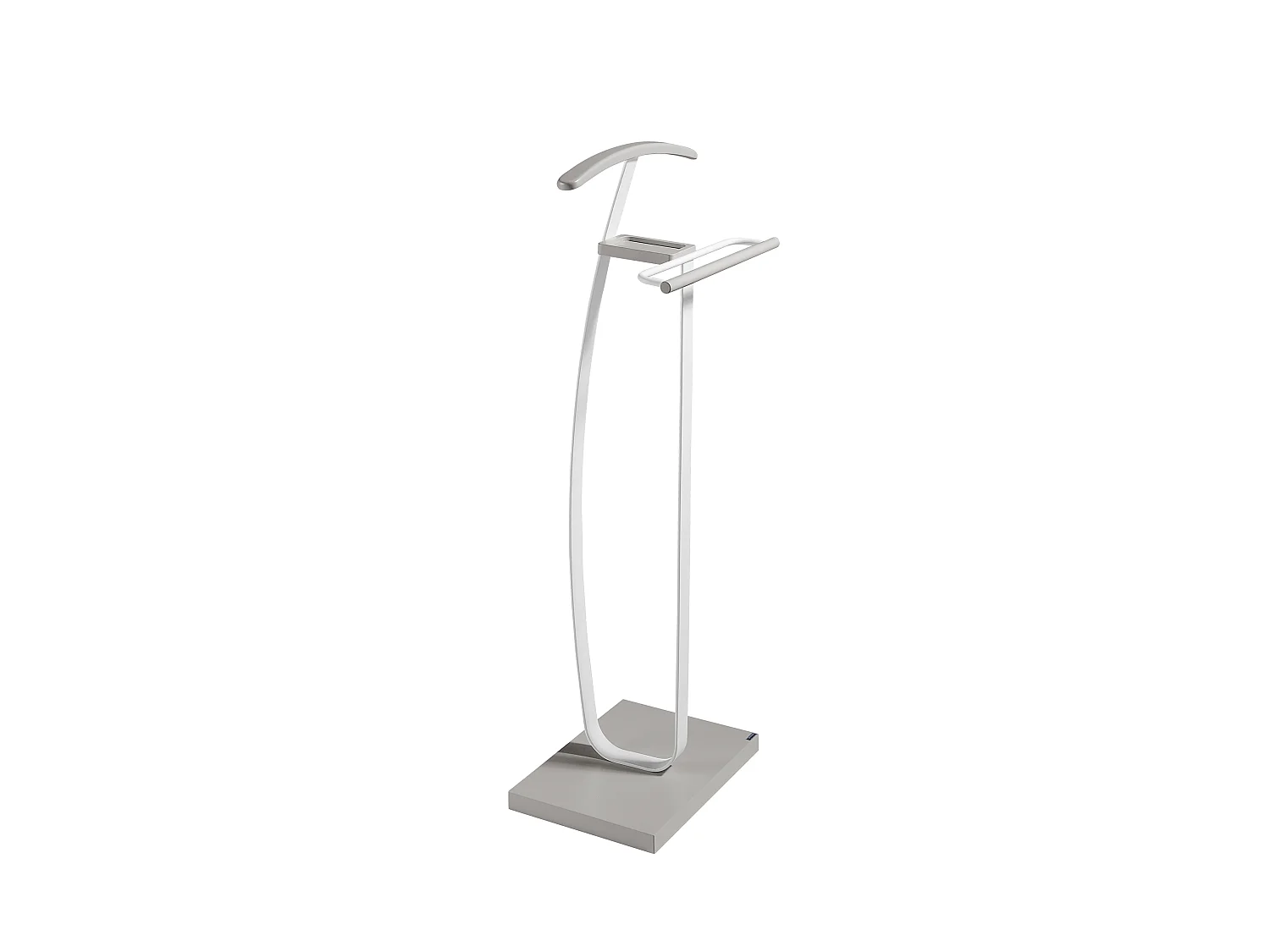 Valet de nuit - H115cm x L48cm x P30cm - hêtre massif taupe/blanc - City