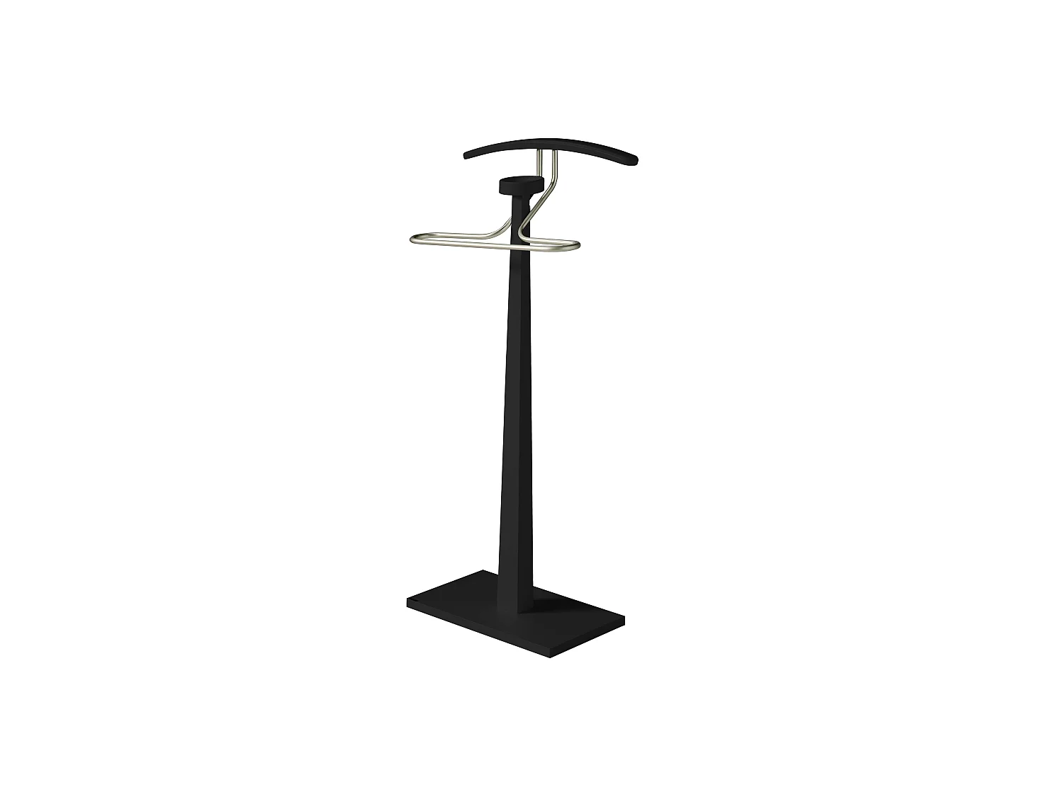 Valet de nuit - H112cm x L46cm x P34cm - hêtre massif noir - Monolithe