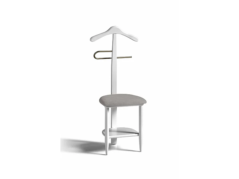 Cabide - A105cm x L45cm x F41cm - faia maciça branco - Sedie