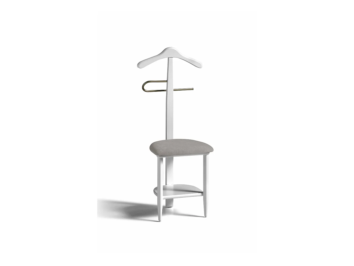 Valet de nuit - H105cm x L45cm x P41cm - hêtre massif blanc - Sedie