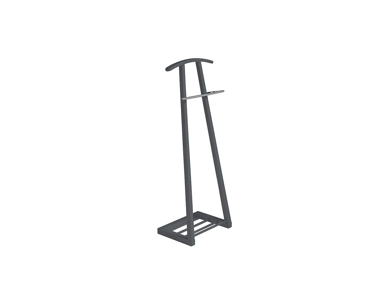 Valet de nuit - H111cm x L46cm x P29cm - hêtre massif gris graphite - Zeta