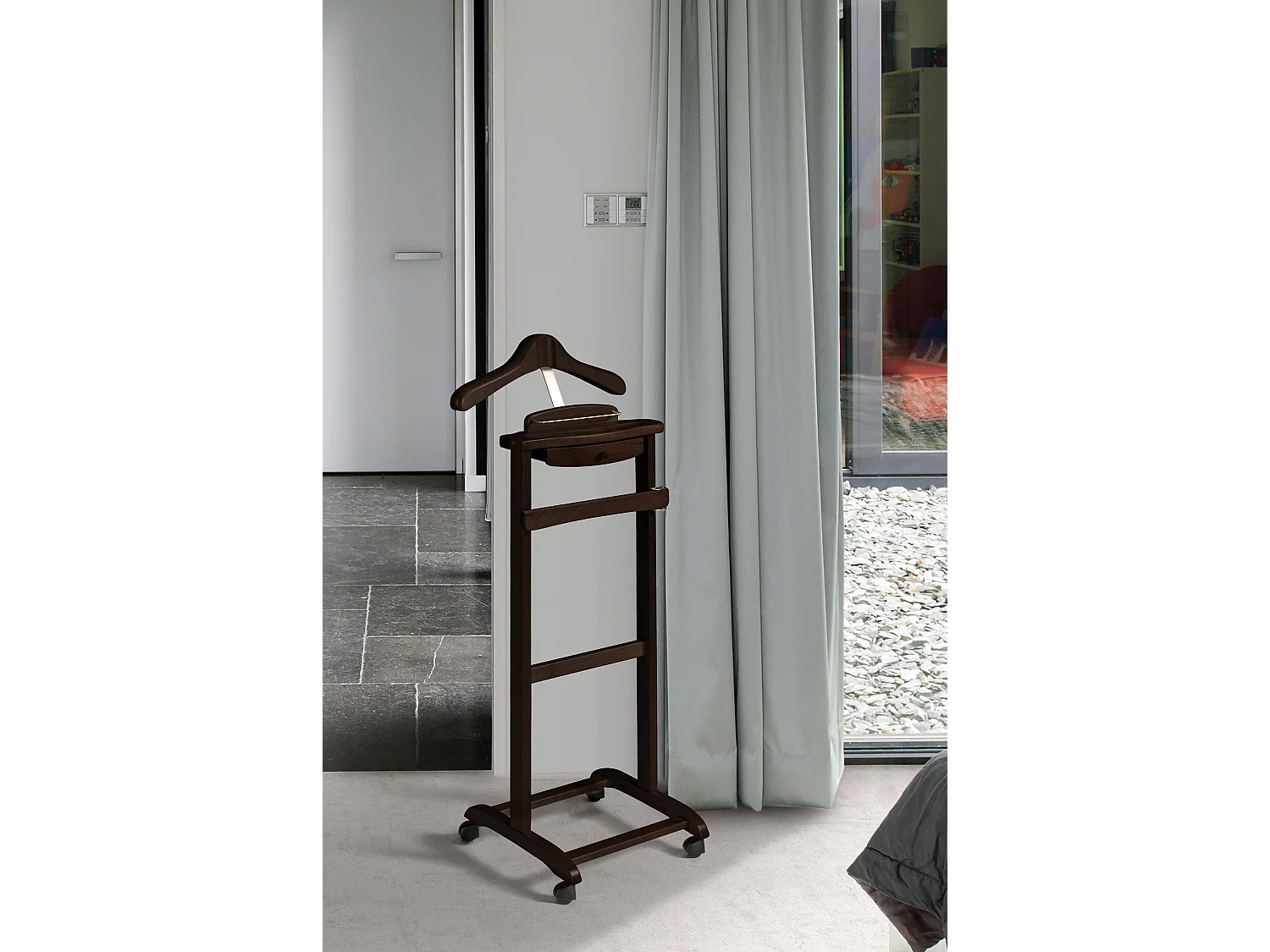 Cabide com rodas - A110cm x L47cm x F35cm - faia maciça wengue - Rennes