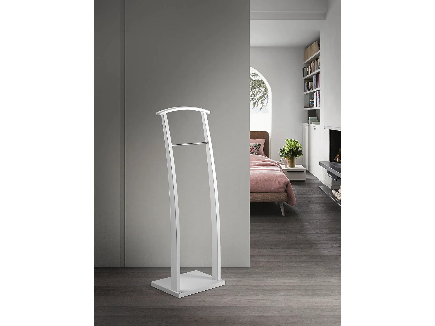 Cabide - A117cm x L40cm x F28cm - faia maciça branco - Curves