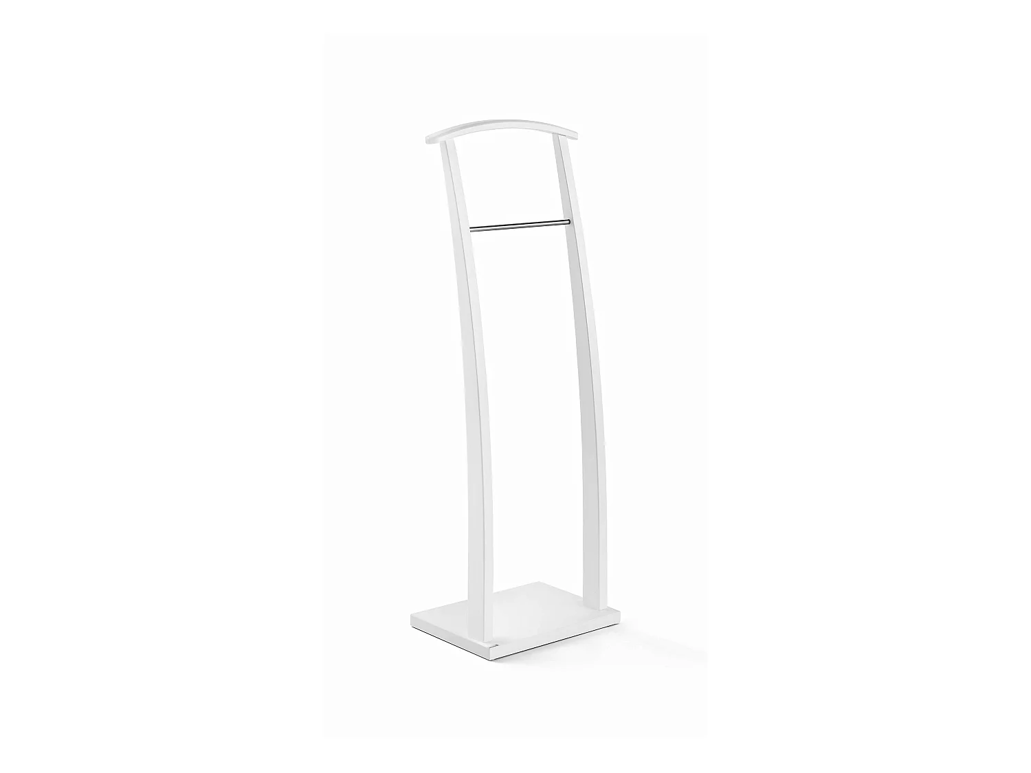 Valet de nuit - H117cm x L40cm x P28cm - hêtre massif blanc - Curves