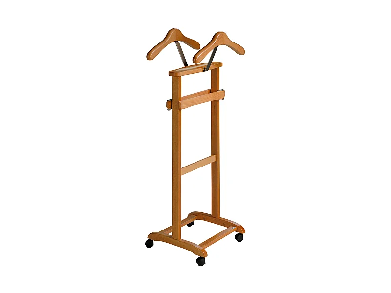 Cabide com rodas - A110cm x L47cm x F35cm - faia maciça cerejeira - Double