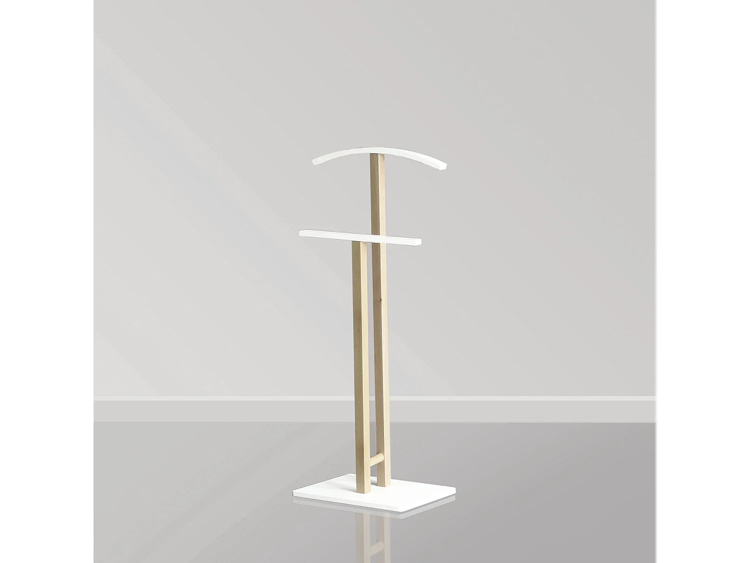 Galán de noche - A105cm x L44cm x F29cm - madera color natural/blanco - Nordique