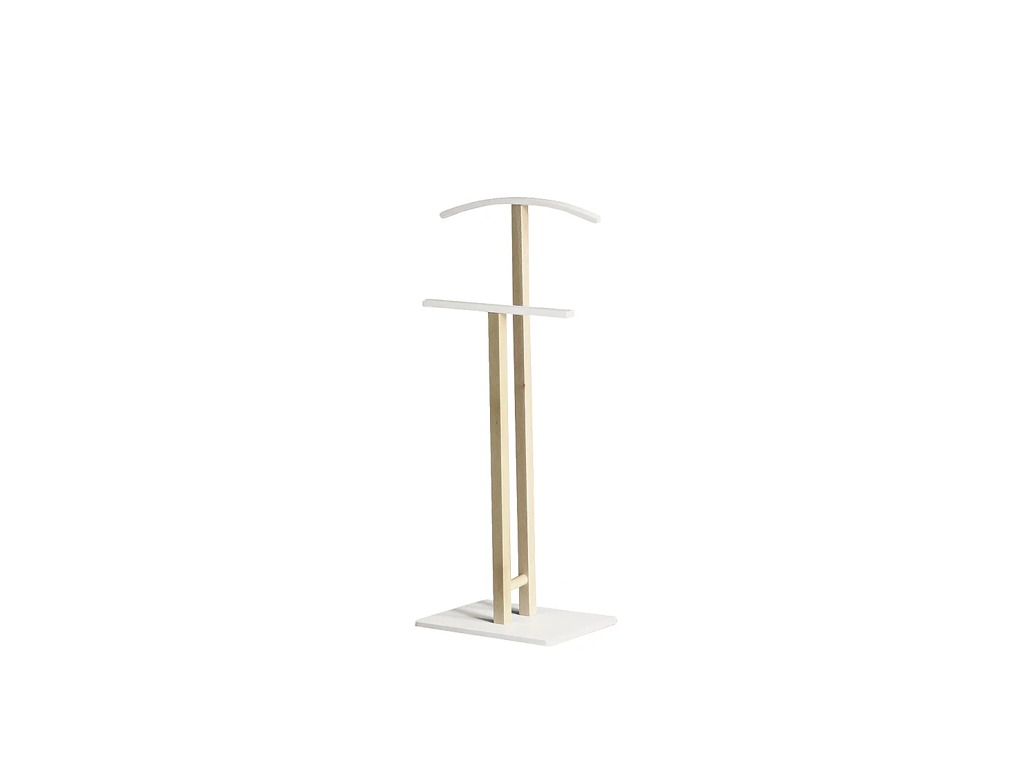 Valet de chambre - H105cm x L44cm x P29cm - bois coloris naturel/blanc - Nordique