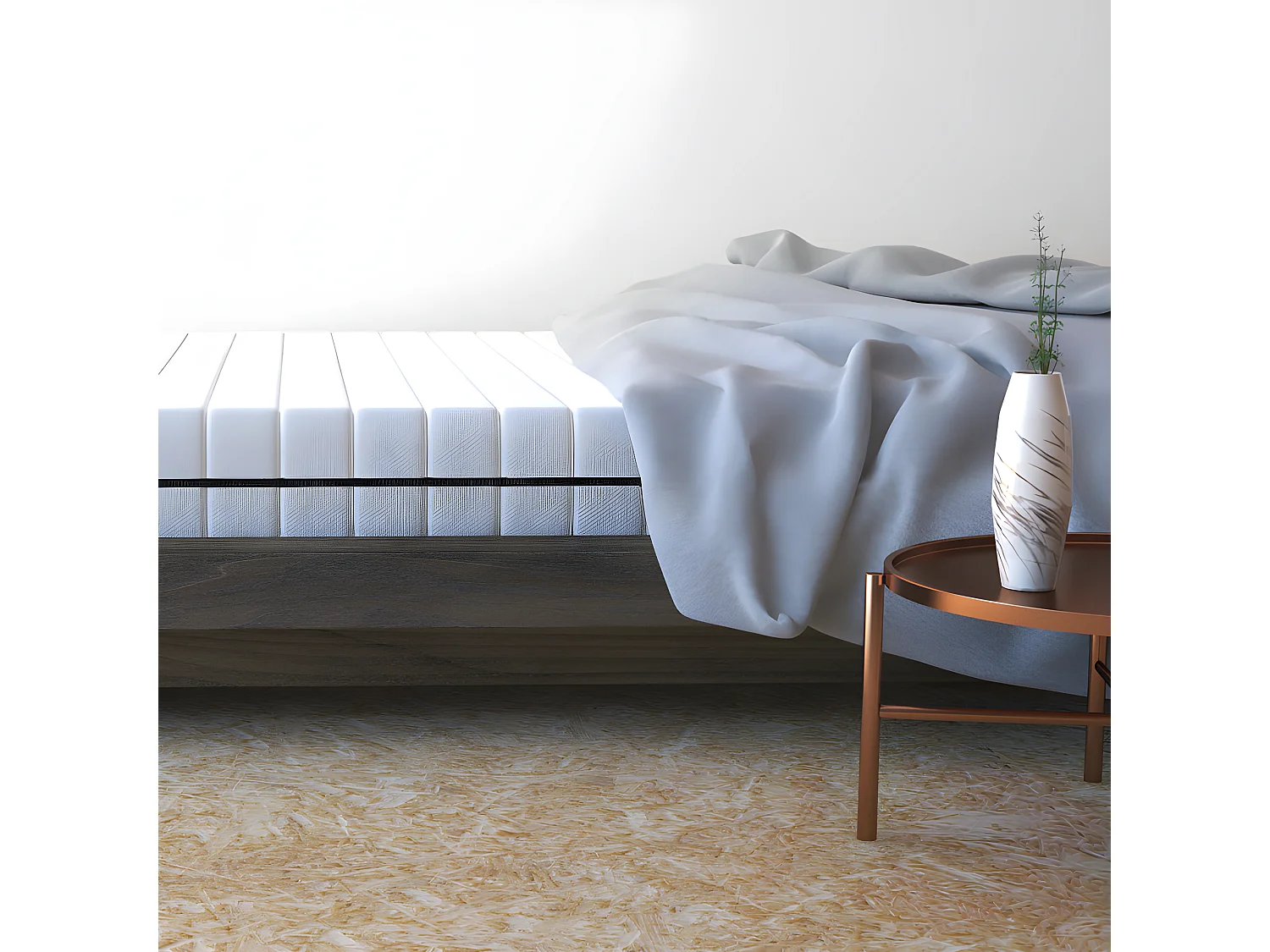 Matelas ergonomique, 7 zones, Matelas 90x190, 15cm, respirant, 2 degrés de fermeté, mousse froide