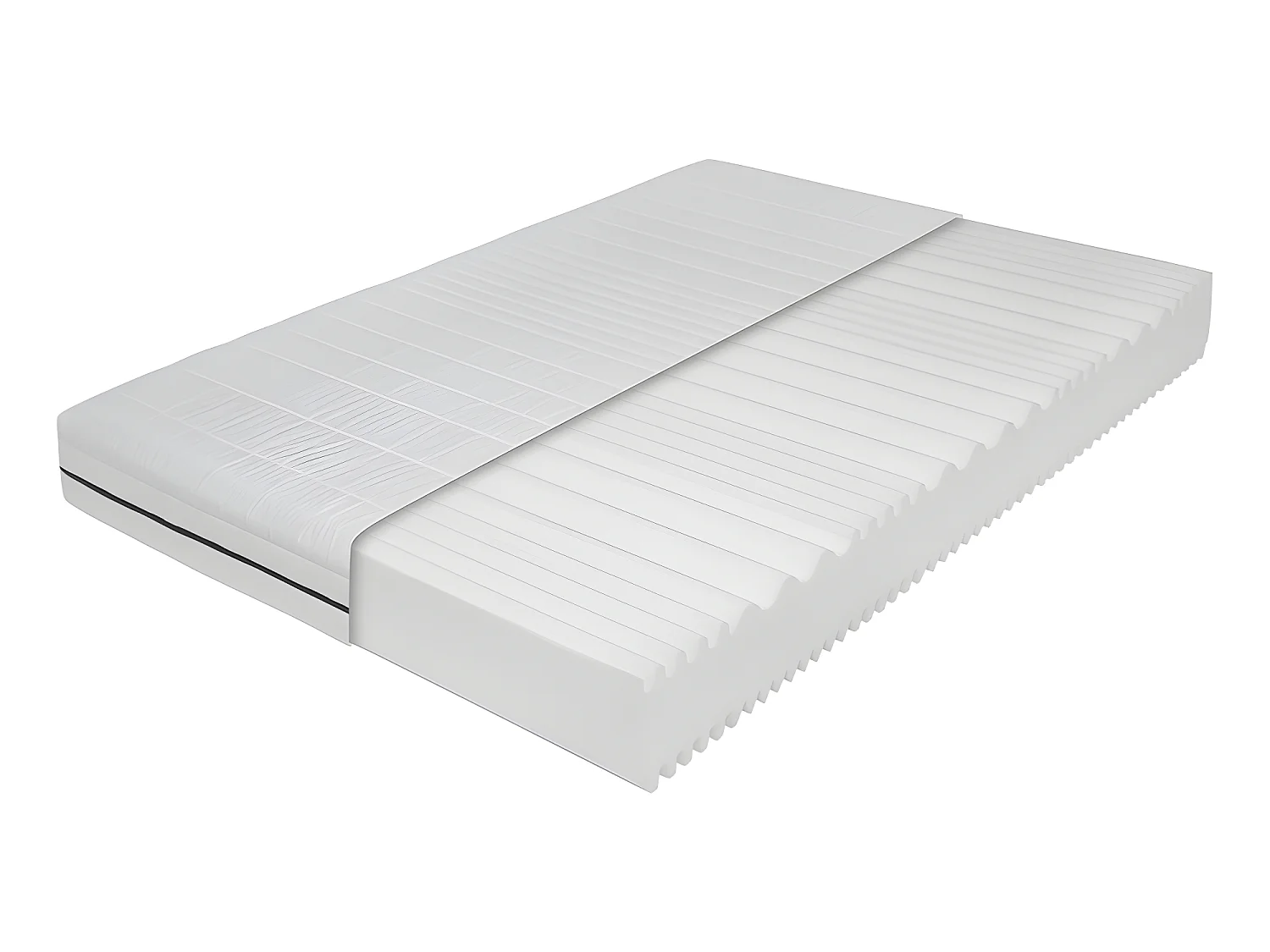 Matelas ergonomique, 7 zones, Matelas 120x200, 15cm, respirant, 2 degrés de fermeté, mousse froide