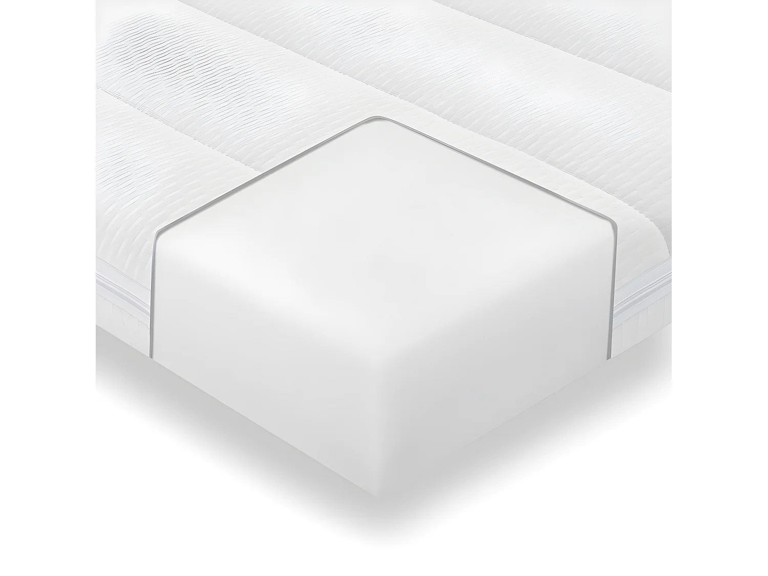 Topper 90x200 cm mit abnehmbaren und waschbaren Bezug