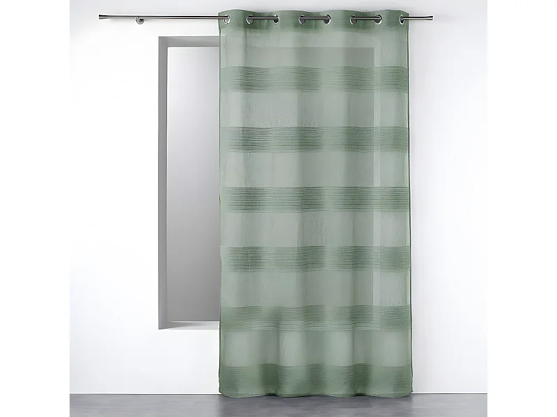 Rideau Voilage à Œillets "Terraza" 140x280cm Vert
