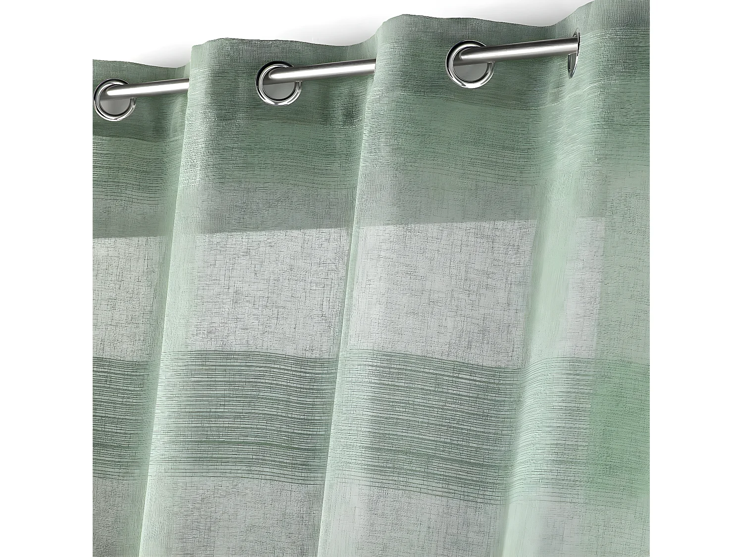 Rideau Voilage à Œillets "Terraza" 140x280cm Vert
