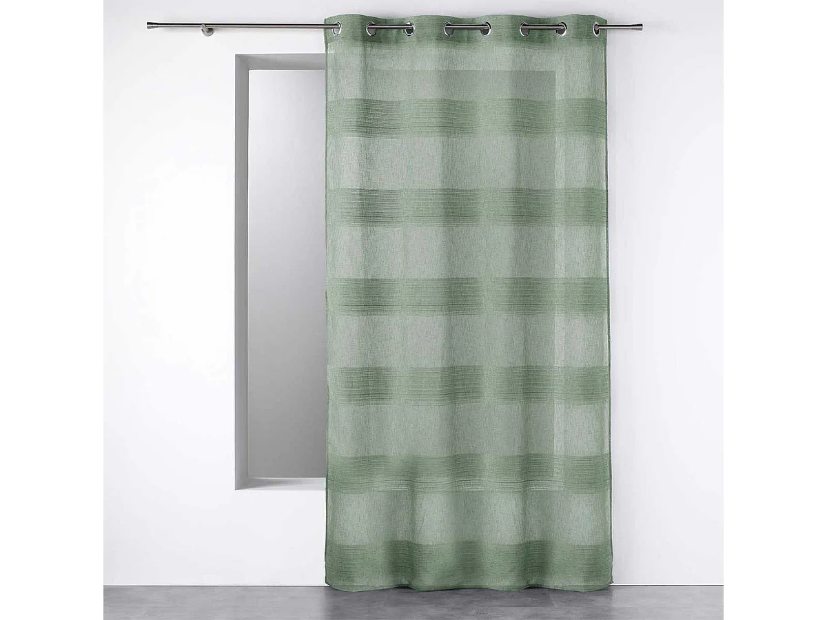 Rideau Voilage à Œillets "Terraza" 140x280cm Vert