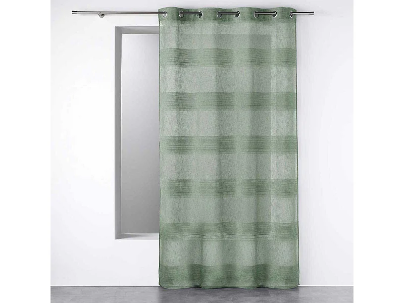Rideau Voilage à Œillets "Terraza" 140x280cm Vert
