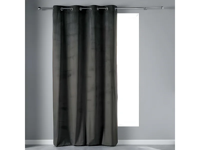 Rideau à Œillets "Velvetine" 140x280cm Anthracite