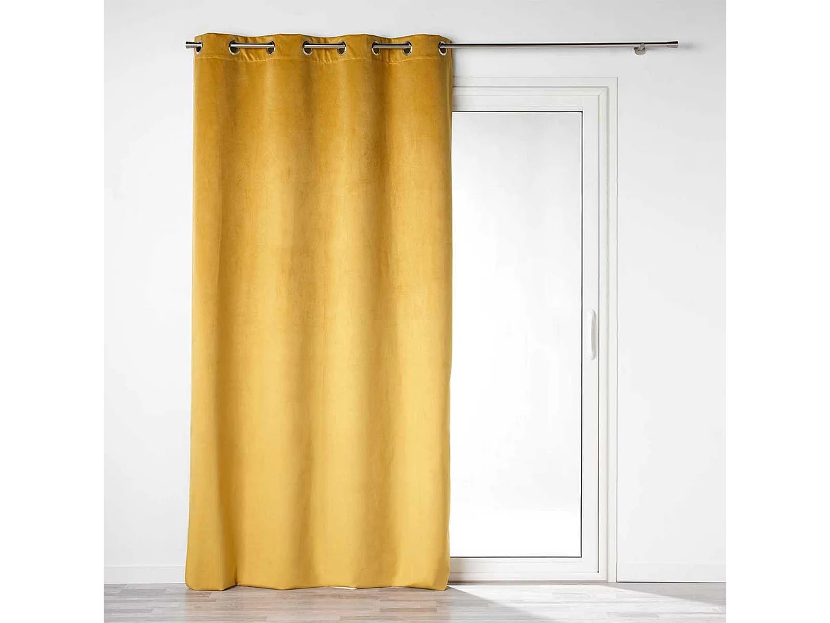 Unifarbener Verdunkelungsvorhang aus Samt 135 x 260 cm