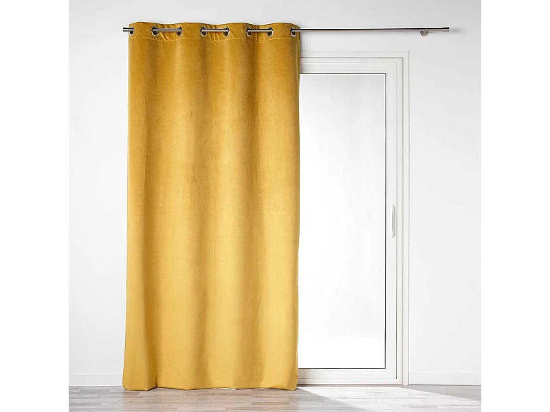 Rideau Occultant "Velounight" 135x260cm Jaune
