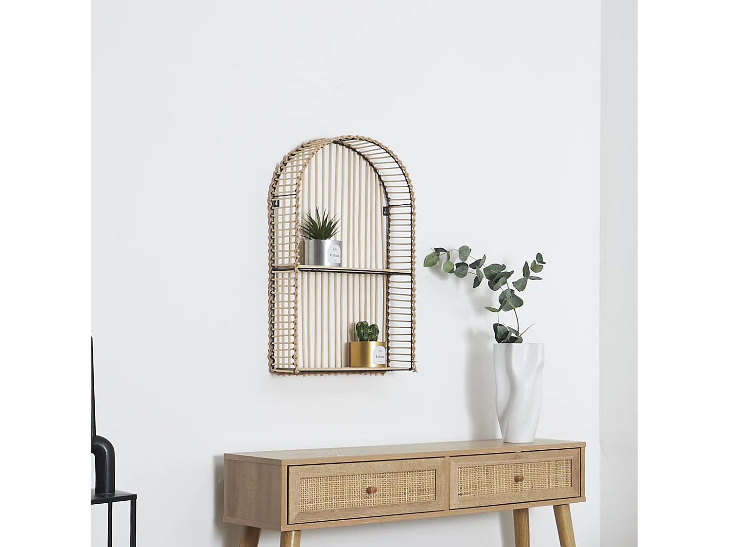 Fensterregal aus Metall und MDF Java