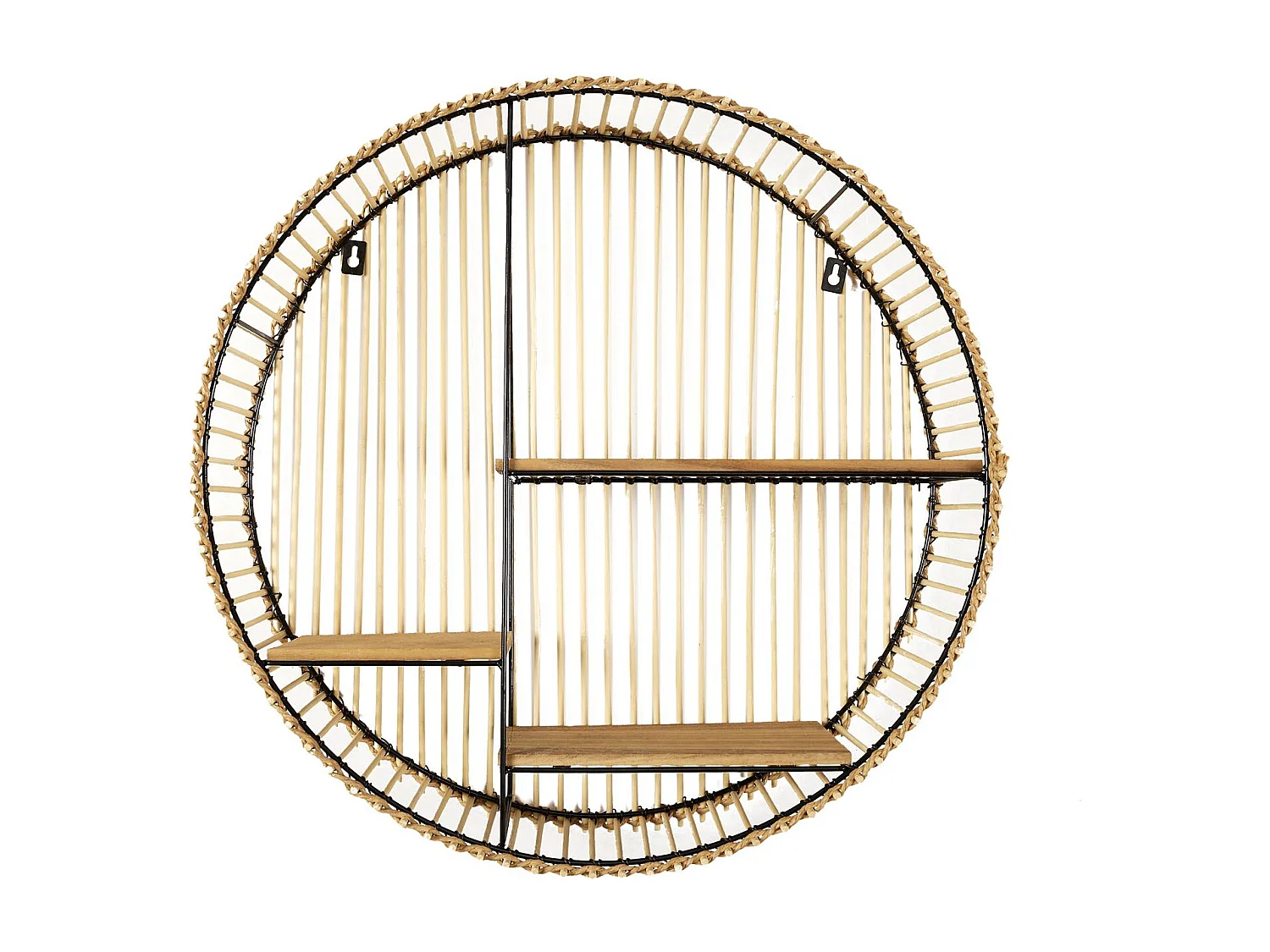 Etagere Ronde Java Noir, Beige