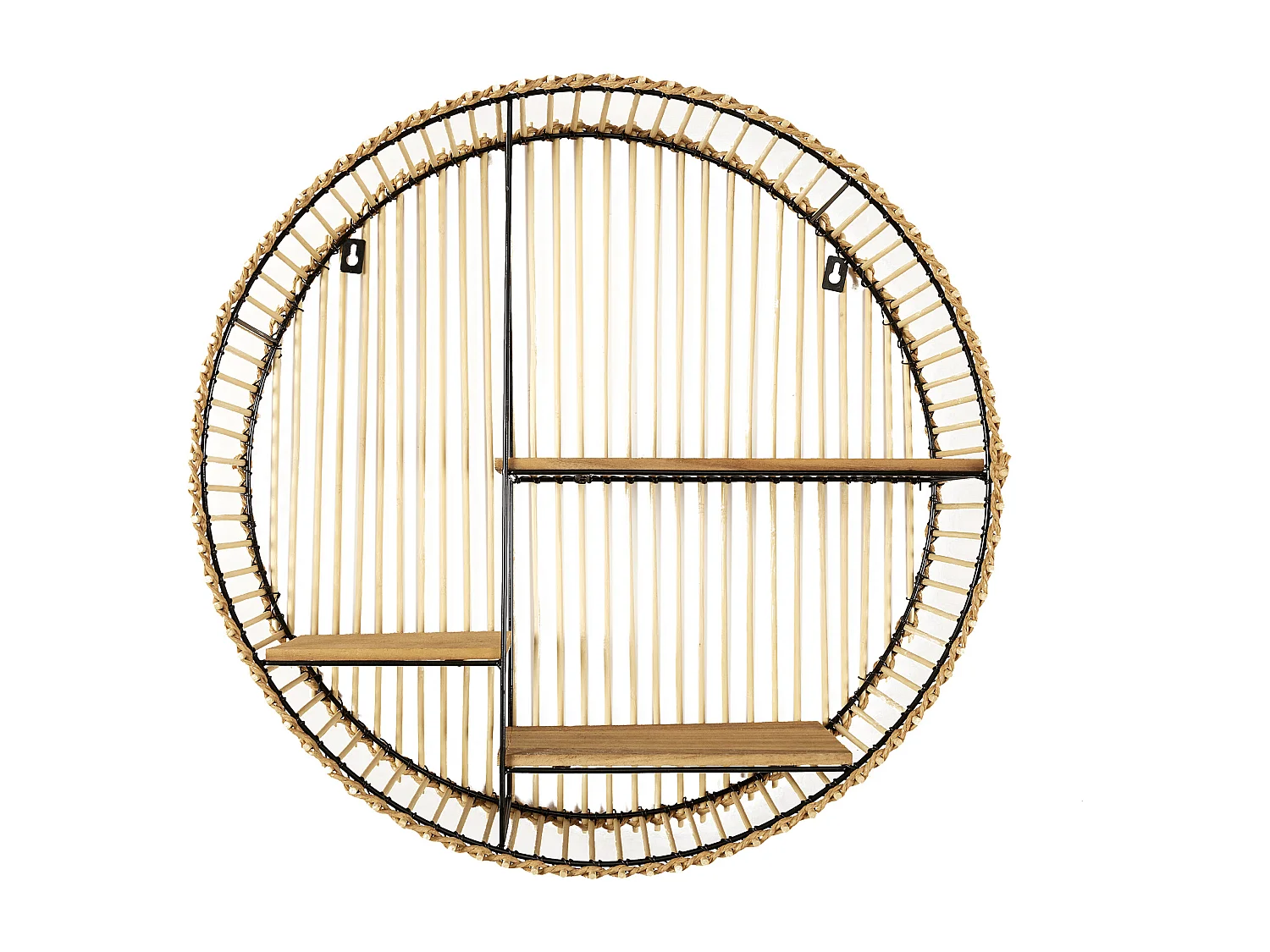 Etagere Ronde Java Noir, Beige