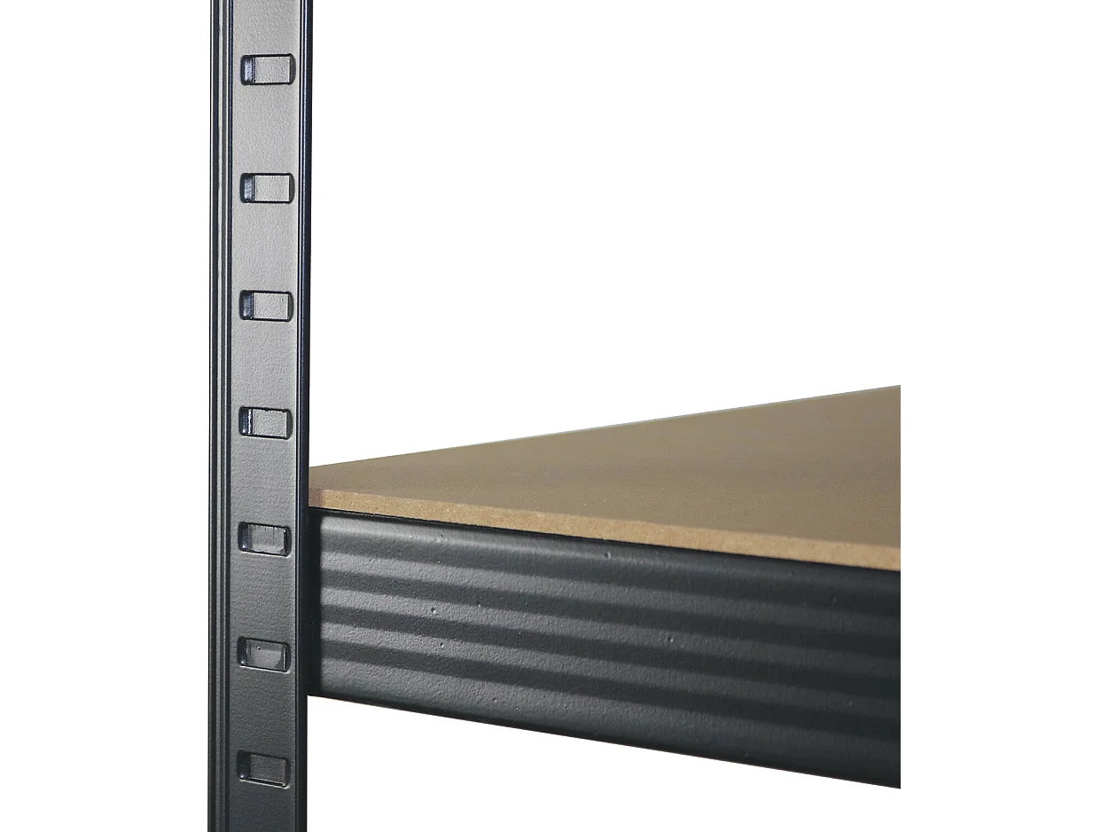 Pack 2 Estanterías Modulares con 5 Baldas Ajustables 180x120x60cm 1250Kg O91