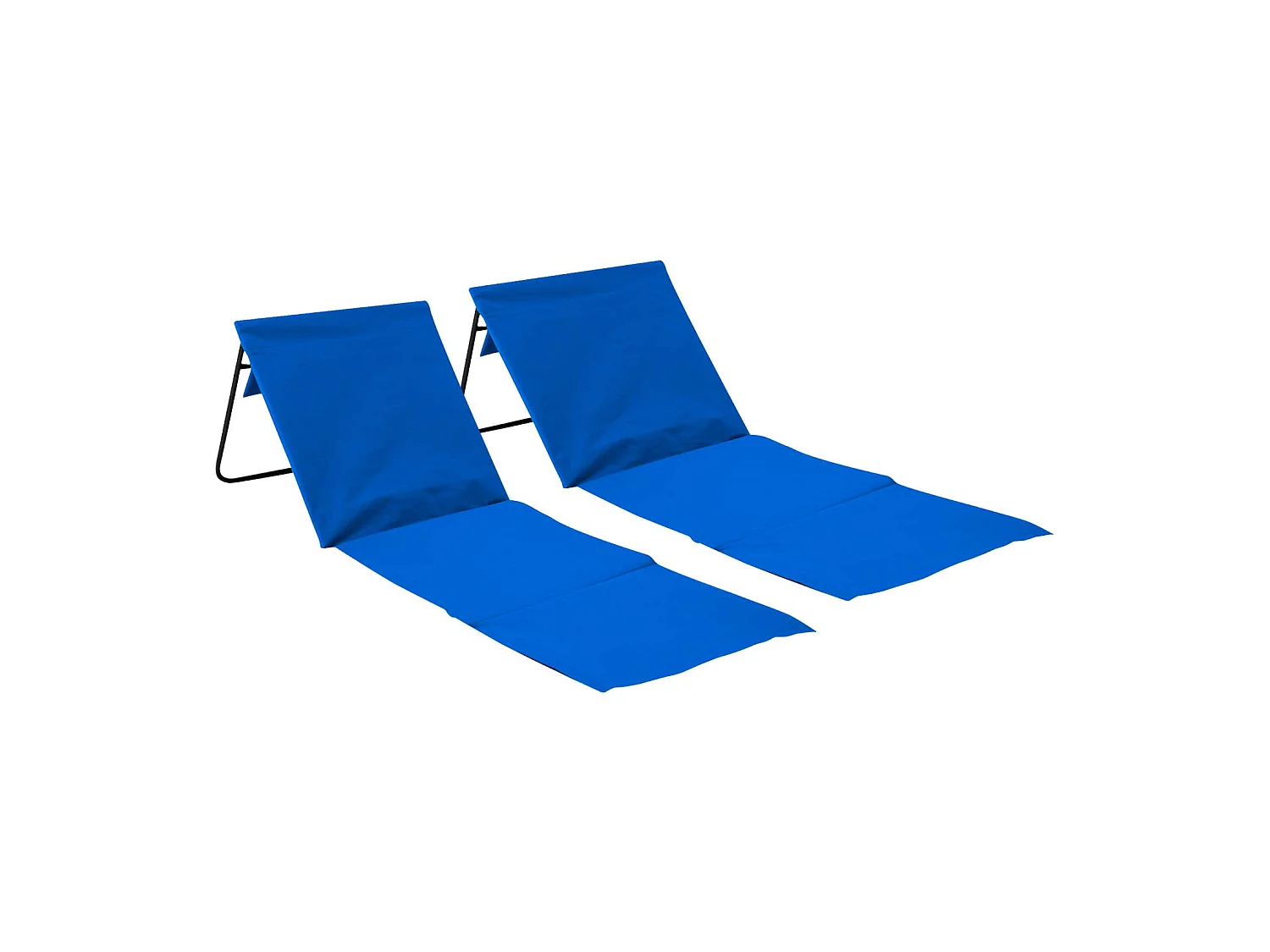 Pack 2 Tapis de Plage Pliable avec Dossier 153x51x42cm O91
