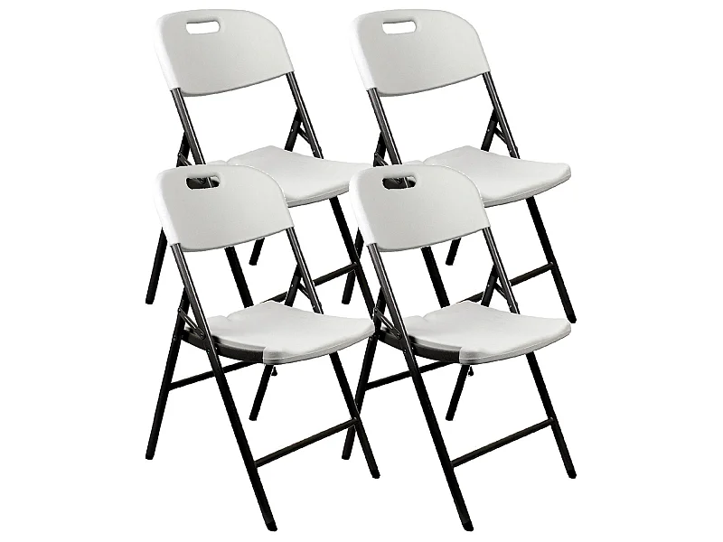 Confezione 4 sedie pieghevoli con maniglia 47x58x87cm O91