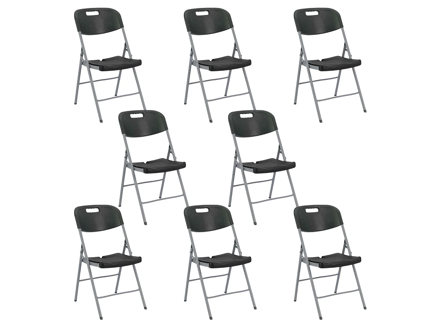 Pack 8 Sillas Plegables con Asa 47x58x87cm O91