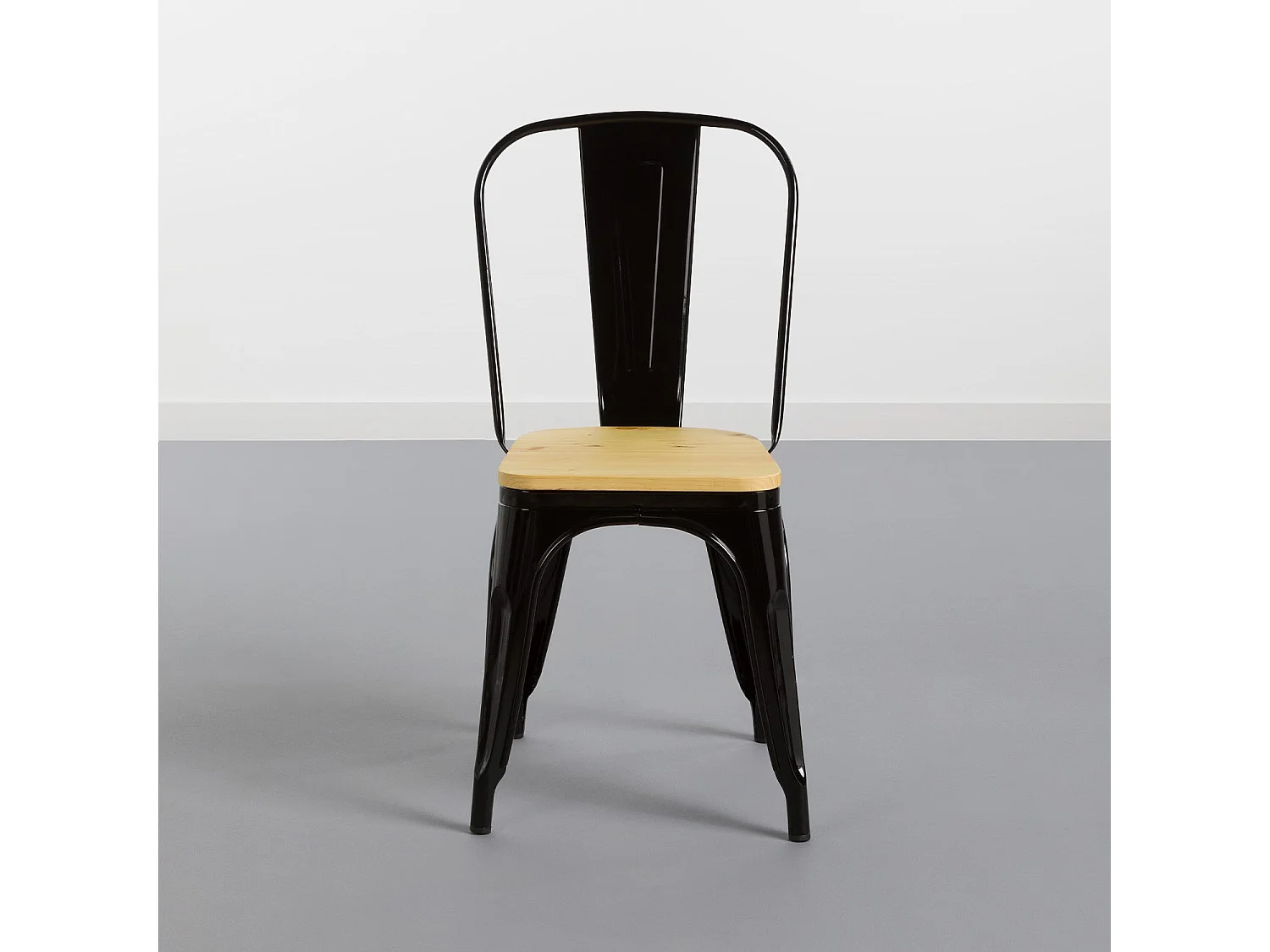 Pack 4 Sillas Industriales Strong con Asiento de Madera 44x43x84cm Thinia Home