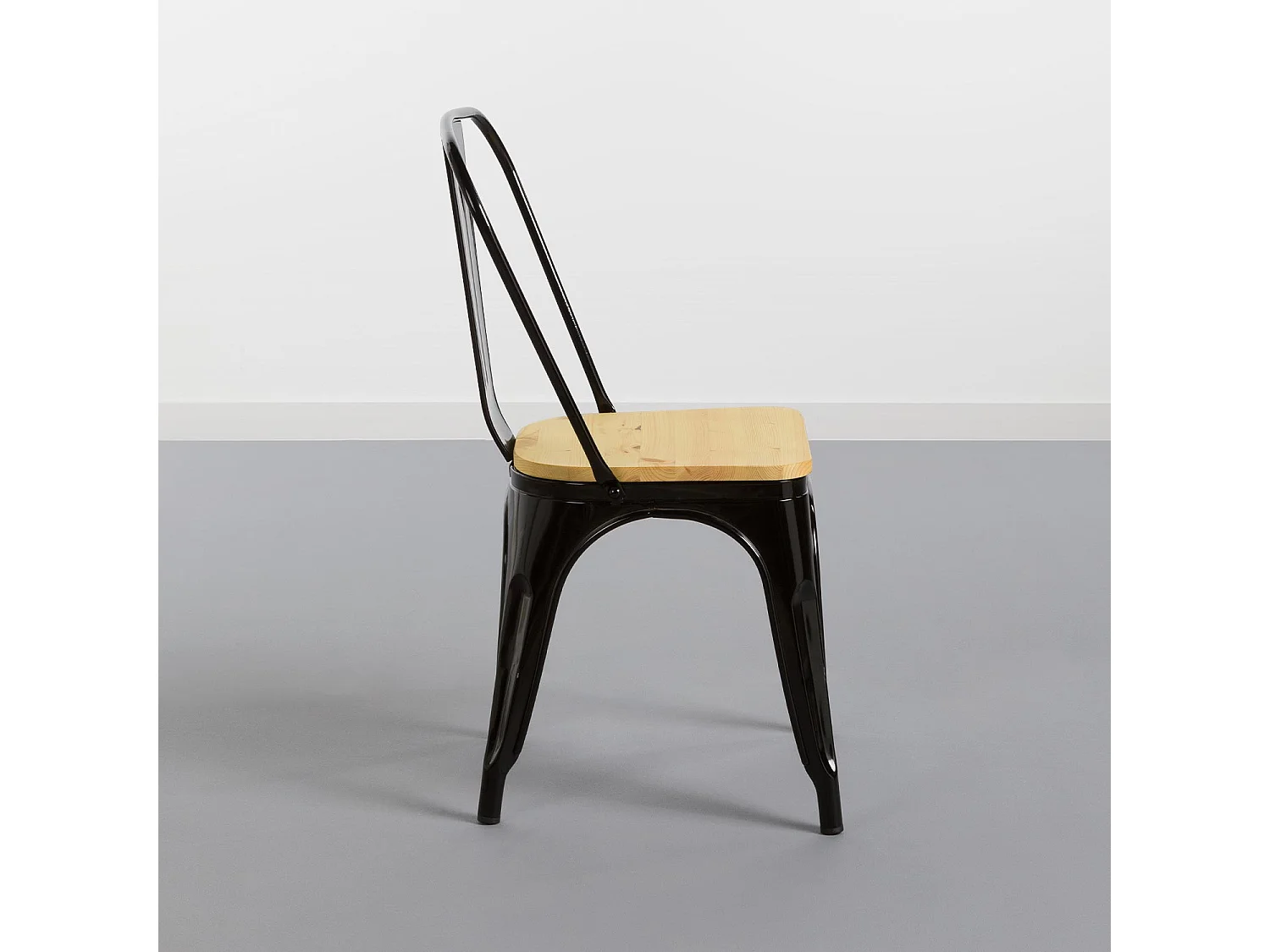 Pack 4 Sillas Industriales Strong con Asiento de Madera 44x43x84cm Thinia Home