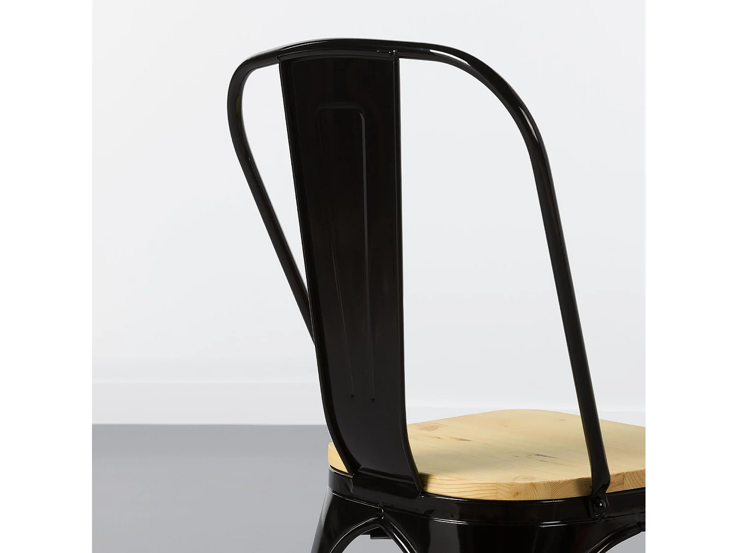 Pack 4 Sillas Industriales Strong con Asiento de Madera 44x43x84cm Thinia Home