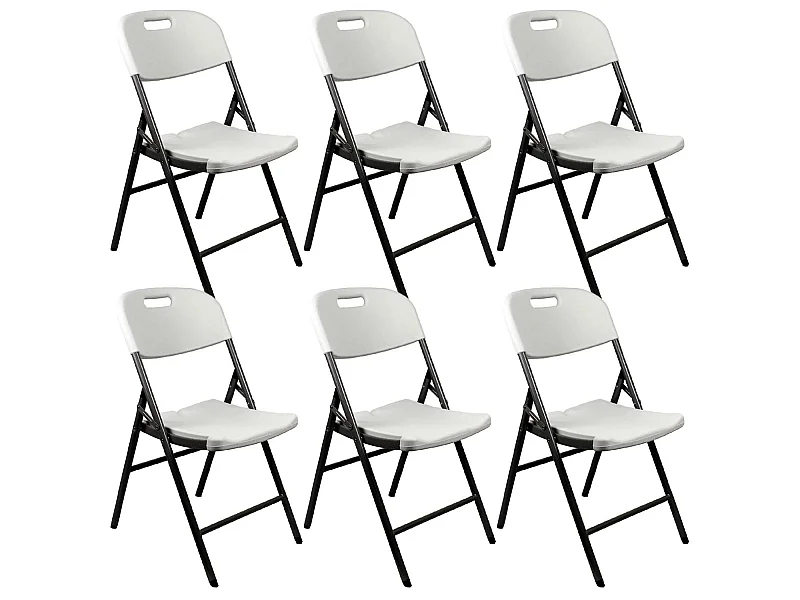 Confezione 6 sedie pieghevoli con maniglia 47x58x87cm O91