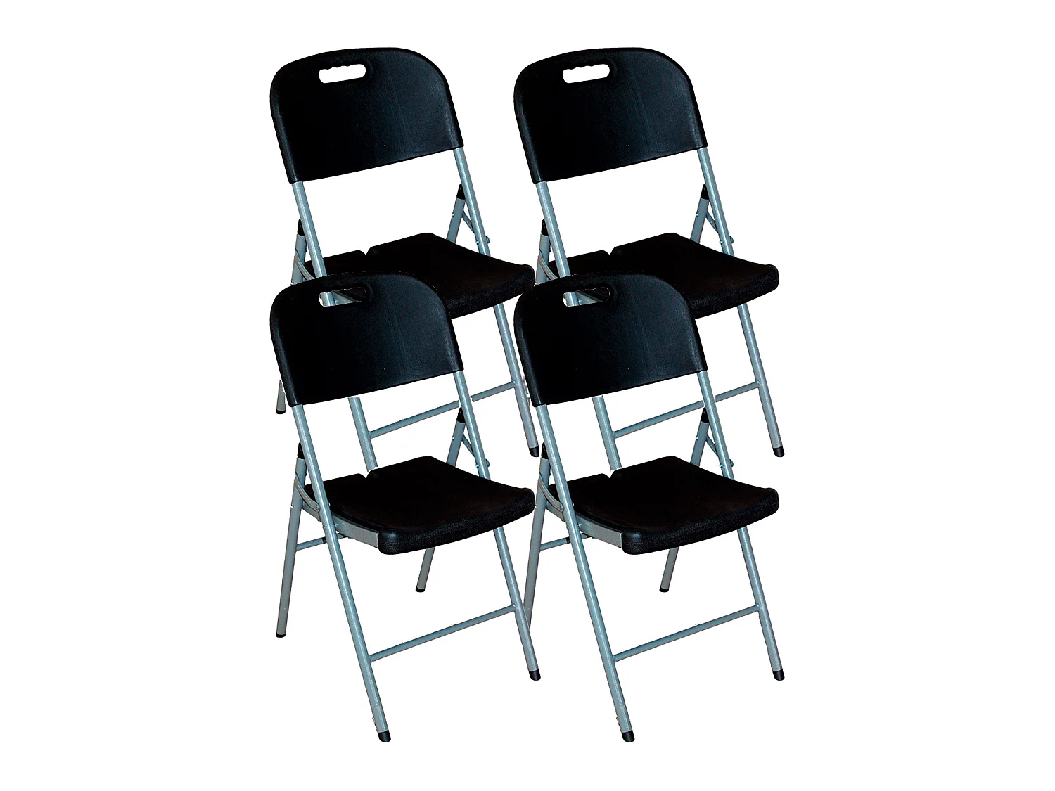 Pack 4 Chaises pliantes avec poignée 47x58x87cm O91