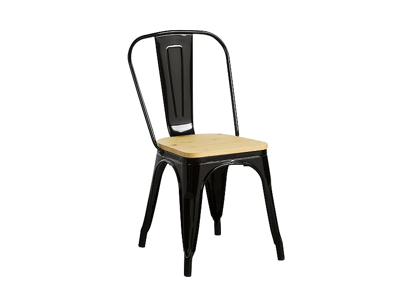 Silla Industrial Strong con Asiento de Madera 45x50x84.5cm Thinia Home