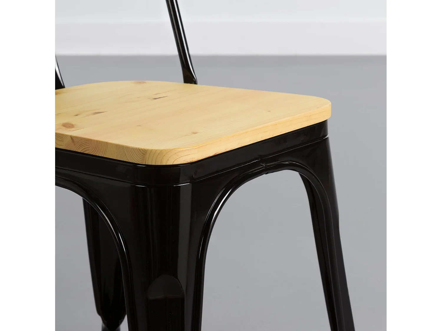 Silla Industrial Strong con Asiento de Madera 45x50x84.5cm Thinia Home